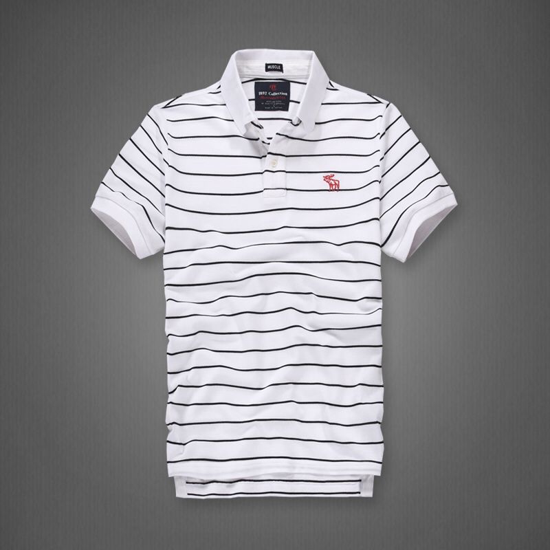 美国af小鹿美国af条纹男士翻领短袖af夏季时尚休闲运动旅游上衣潮1