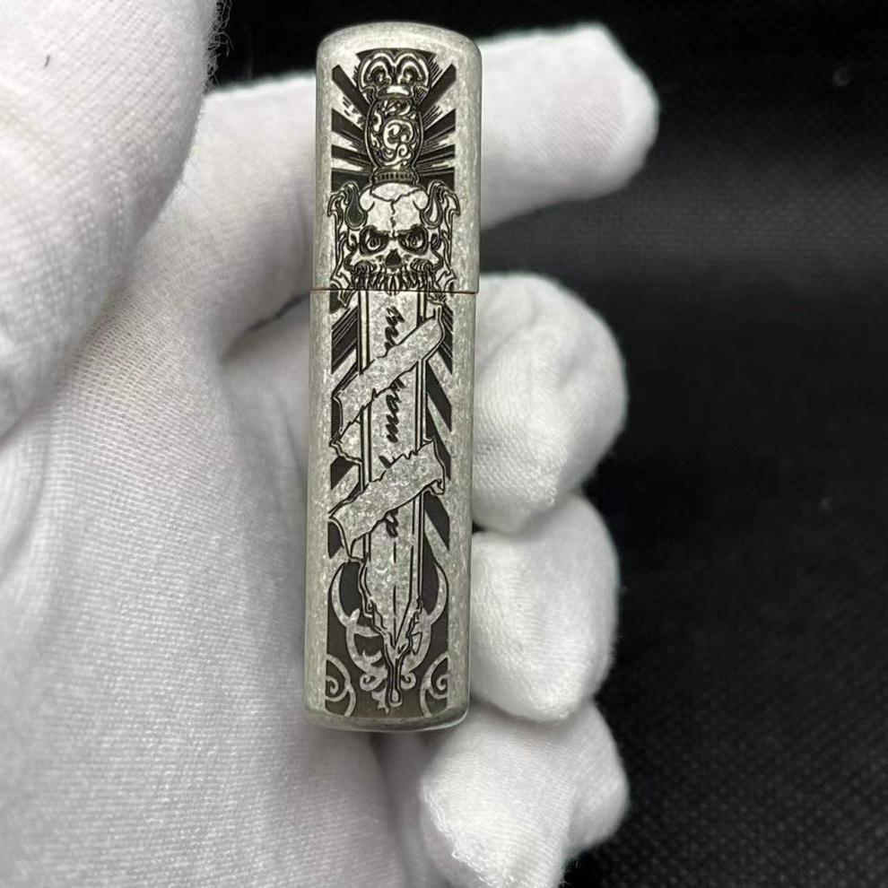 纯银打火机zorro佐罗织田防风煤油创意定制礼砂轮 足银款 裸机【图片