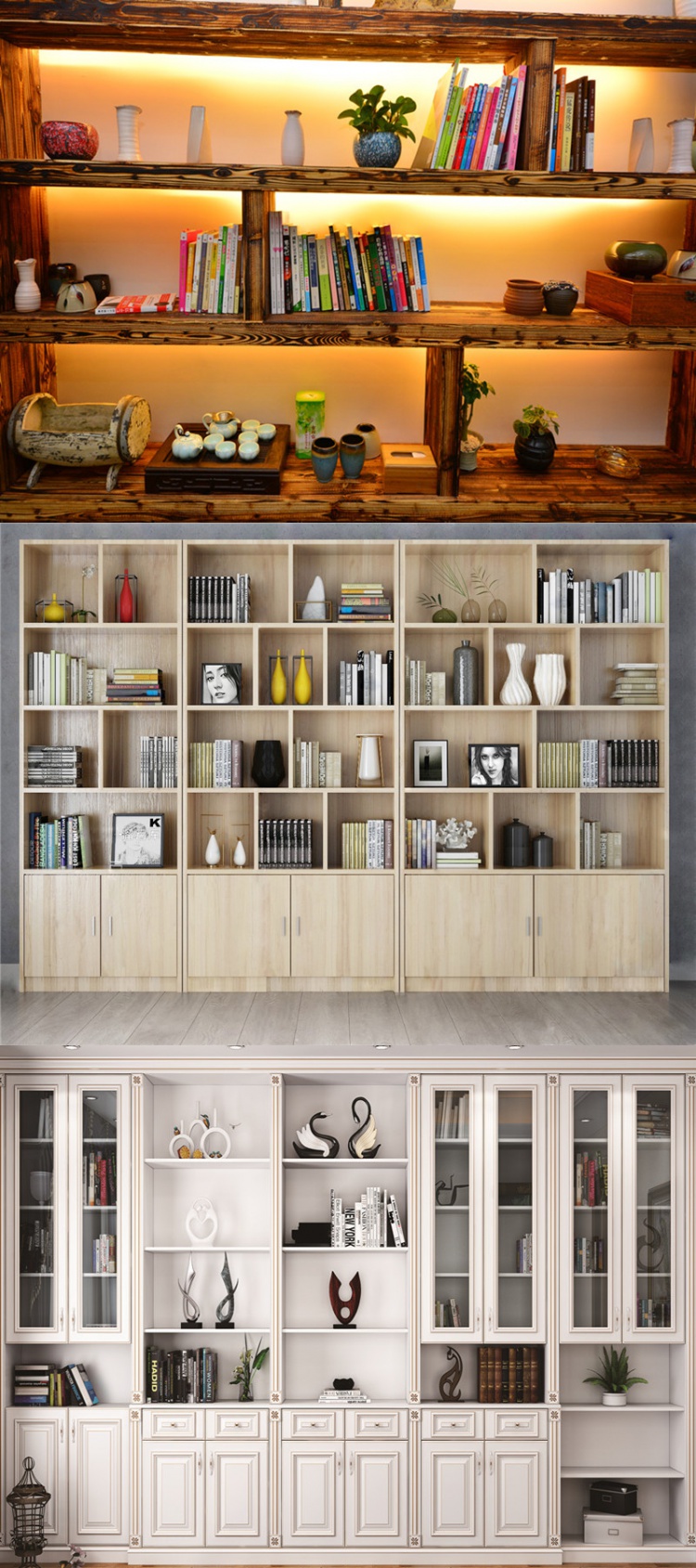 好物推荐书架背景布3d立体书柜直播背景墙讲师主播录视频背景布书架