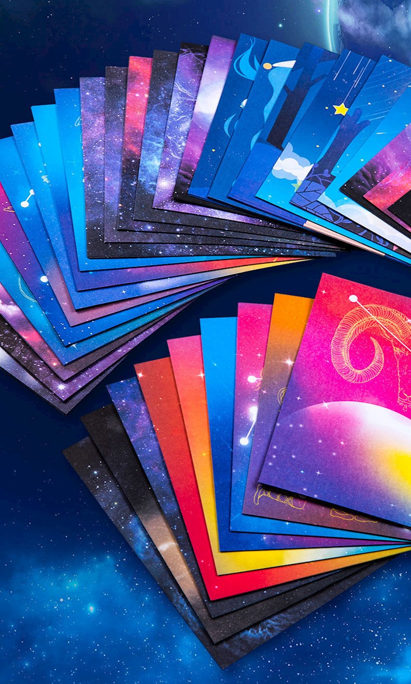 星空纸彩纸手工纸彩色卡纸手工折纸正方形小学生幼儿园儿童折纸 全套5