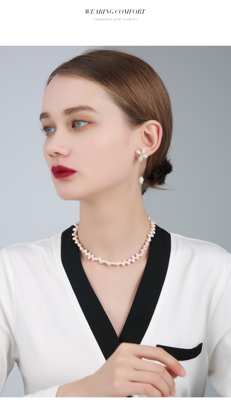 戴拉淡水真珍珠项链女春夏锁骨链2022新款潮网红轻奢项圈闺蜜时尚饰品