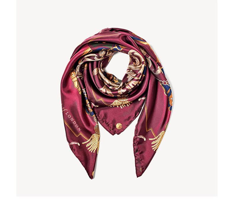 aspinal of london 奢侈品丝巾真丝丝巾女士围巾方巾轻奢品牌经典标识