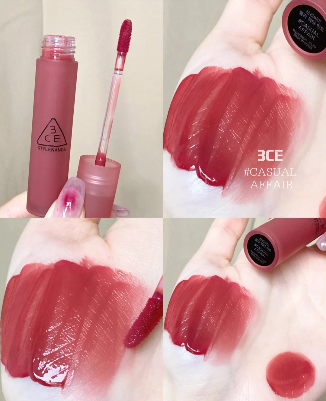韩国3ce水雾唇露慕斯水唇釉casualaffair雾面laydown口红spotplayer