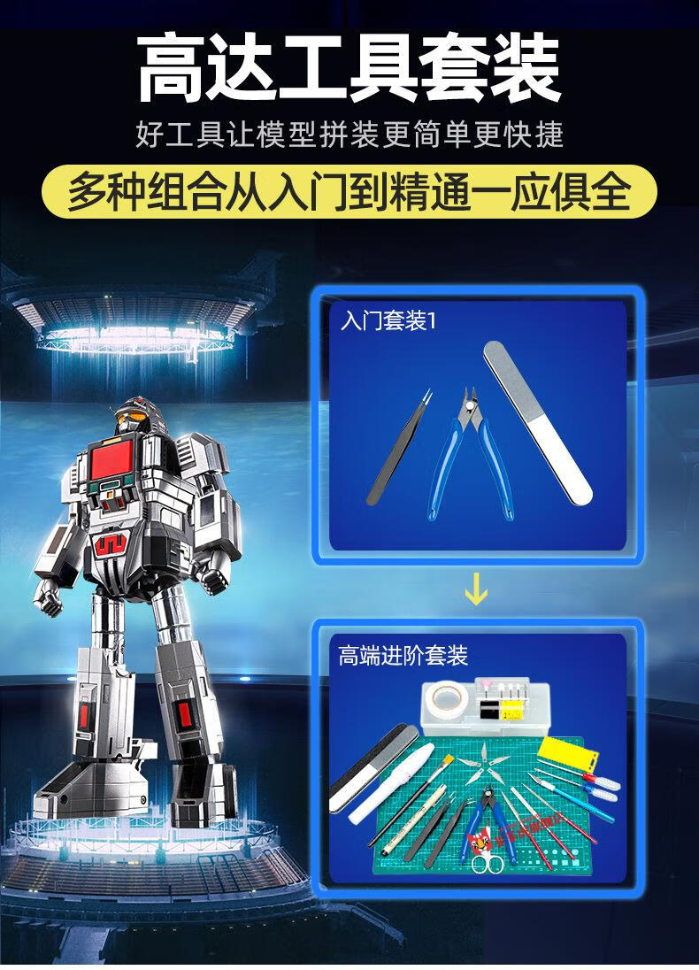 高达工具套装模型拼装工具套装 高达剪刀钳子打孔手钻打磨抛光战损