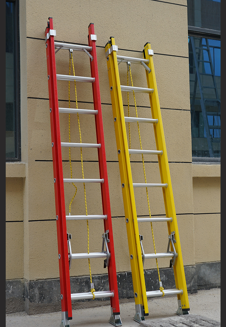 玻璃钢绝缘梯供电消防伸缩加厚升降爬梯电力纤维直梯登高梯子工程绝缘
