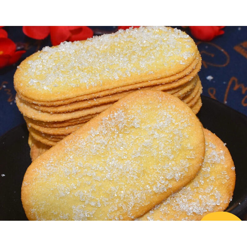 白糖饼干手工甜薄脆饼干老式白糖零食传统童年怀旧8090后休闲零食