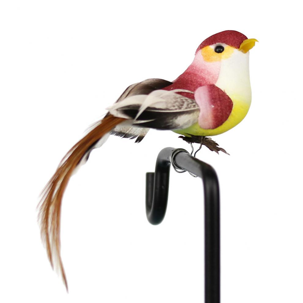 仿真小鸟森系捆绑树枝植物装饰假鸟工艺品艺术装饰羽毛小鸟 l29:2只