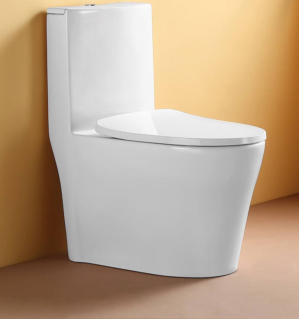 浪鲸虹吸式马桶家用抽水防臭卫生间普通陶瓷座坐便器小户型1115a超漩