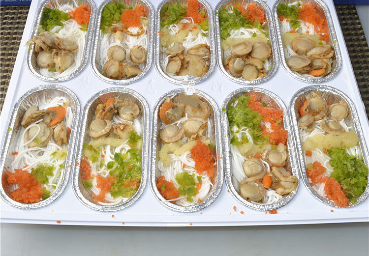 蒜蓉粉丝扇贝620克10枚装锡纸托盘蒜蓉粉丝扇贝肉烧烤食材