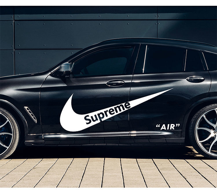 耐克潮牌车贴个性文字nike大勾装饰汽车贴纸遮挡划痕贴车身拉花进口