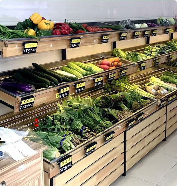 水果蔬菜货架展示架不锈钢生鲜超市蔬果架猪肉架收银台中岛 猪肉分割