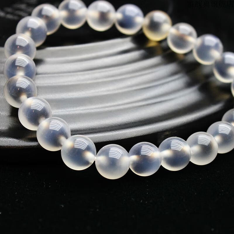 水晶手链糖心玛瑙玉髓石女士手串石头单圈饰品礼物雅靓典生日礼物 糖