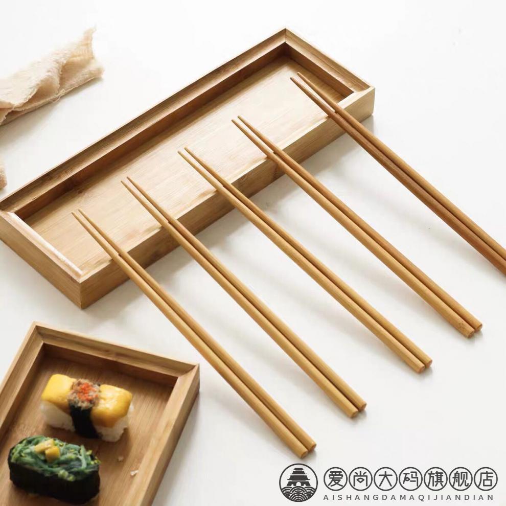 短筷子儿童筷子二段6岁家用竹筷4岁3宝宝小孩2岁训练专用实木短防滑