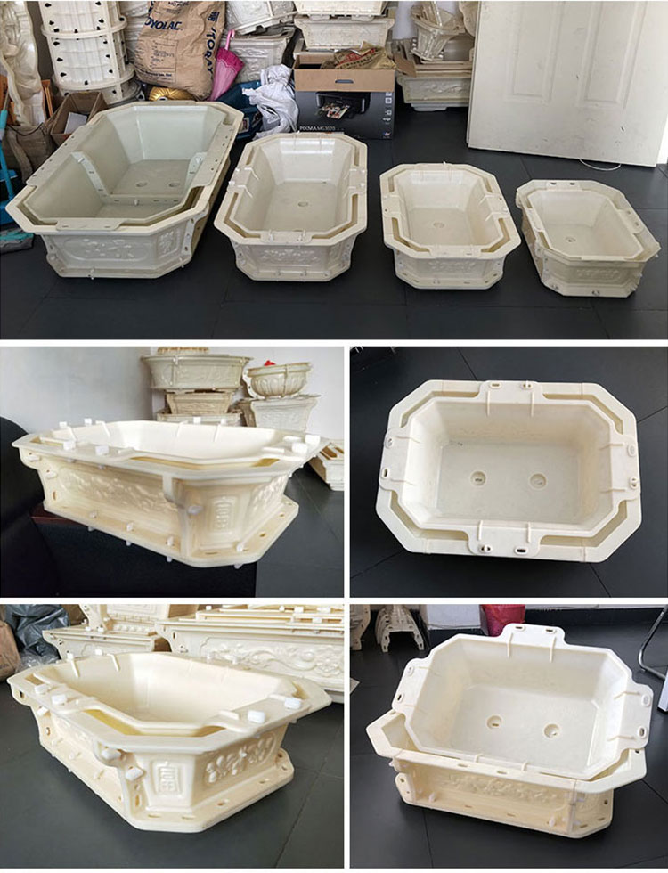 花盆模具盆水泥模具欧式构件加厚塑钢长方形盆景菱形混泥土模具45菱形