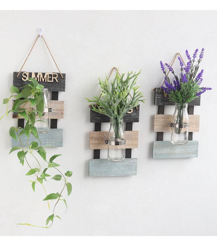 创意壁挂墙上装饰品挂件水培植物花瓶客厅房间卧室背景墙面布置夏天
