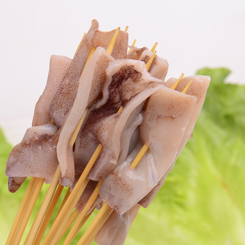 鱿鱼串海鲜冷冻鱿鱼须铁板烧烤食材半成品油炸新鲜食材400串商用网红
