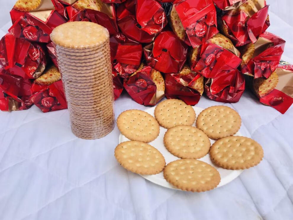 大红枣薄脆饼干妙妙咖大红枣饼干整箱各种小零食早餐薄脆老式好大红枣