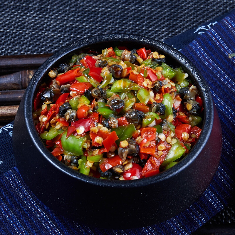 堂家巷子彩椒螺蛳肉香辣螺丝肉彩色辣椒酱螺狮肉湖南农家下 彩椒莴笋