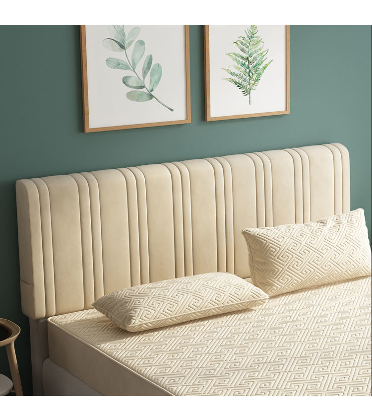 良至北欧床头套罩加厚全包欧式弧形木板靠背软包防尘保护弹力通用玉米