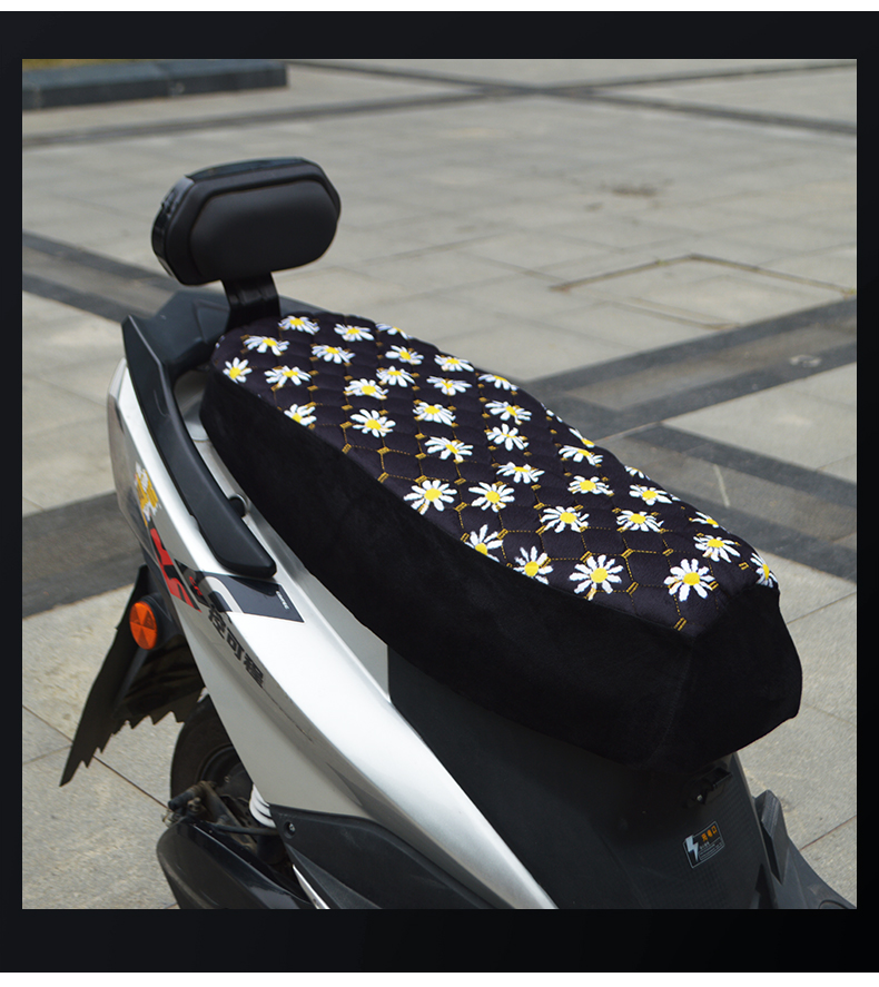 电动车坐垫套冬季保暖踏板摩托车加绒座套电瓶车冬天坐垫套通用厚全包