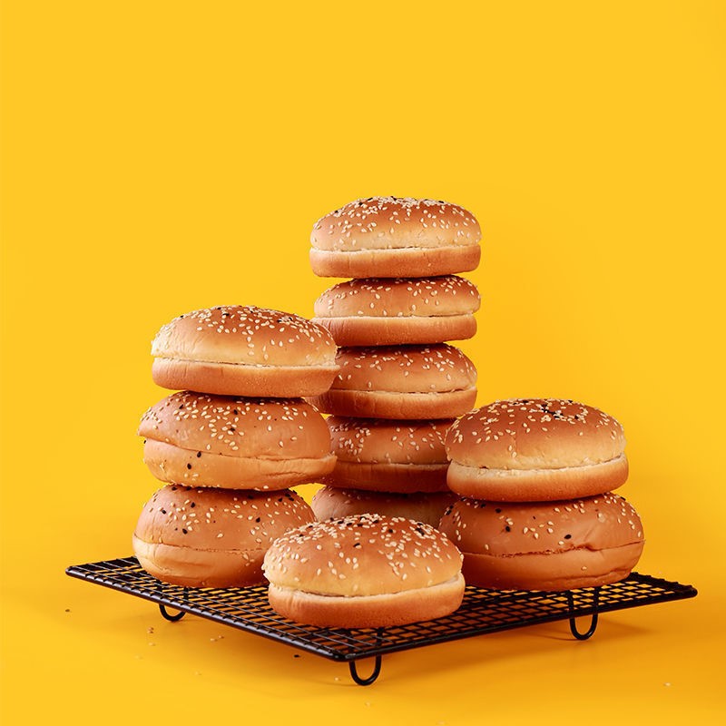 京选美食汉堡胚整箱肯德基家庭装一箱汉堡胚子汉堡面包胚子汉堡包面包