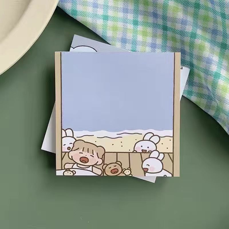 精选品质韩系ins风fommy阿洛旅行系列便利贴可爱卡通小女孩学生留言