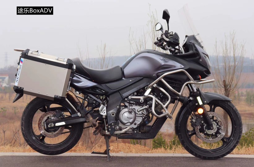 适用于老款铃木dl650三箱边箱尾箱护杠保险杠v-strom改装铝合金 40l