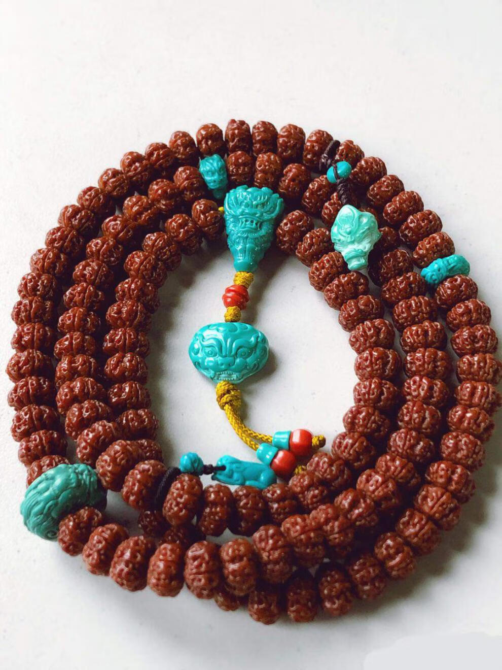 君恩新款 梅花双龙小金刚菩提子颗五六瓣飞碟航母树王 六瓣飞碟108颗