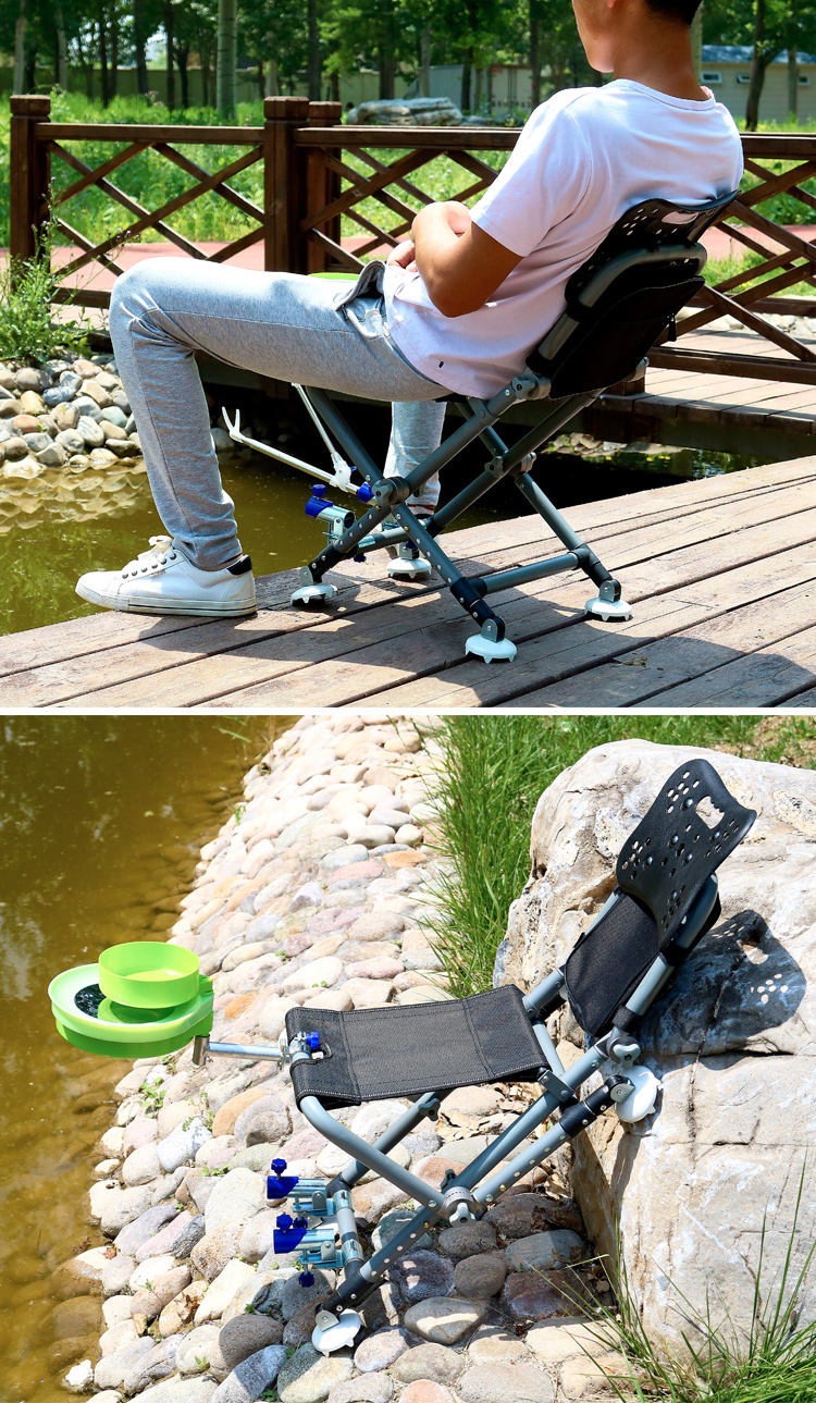 汉鼎轻便野足钓椅全地形钓椅可躺式铝合金野钓椅登子轻便携多功能折叠