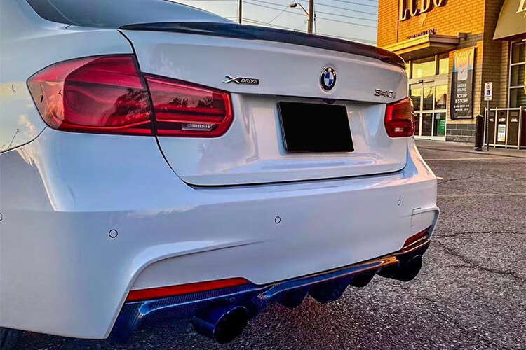 适用于f30/f35宝马3系 mt包围改装碳纤维前唇侧裙后唇后扰流尾翼 刀锋