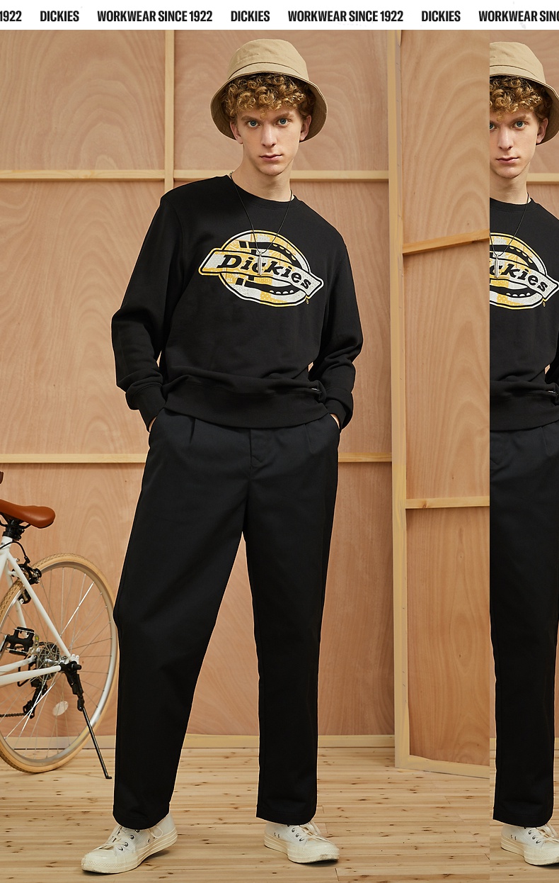 dickies卫衣迪凯斯官方情侣圆领卫衣男logo印花22秋新棉男士上衣9451