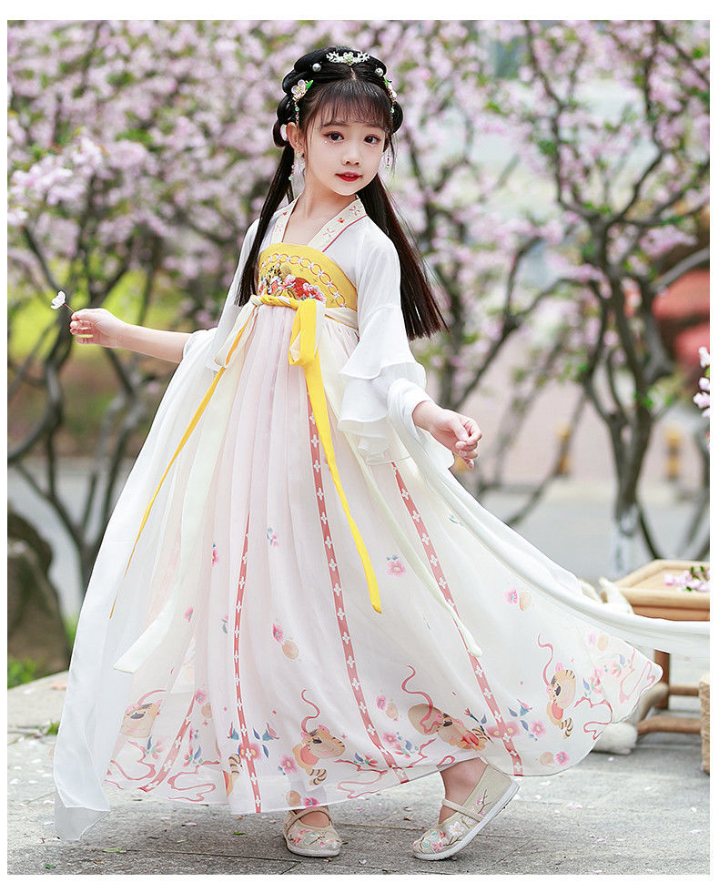 新款汉服女童2022新款3-16岁儿童古装夏季仙气古风连衣裙超仙中国风