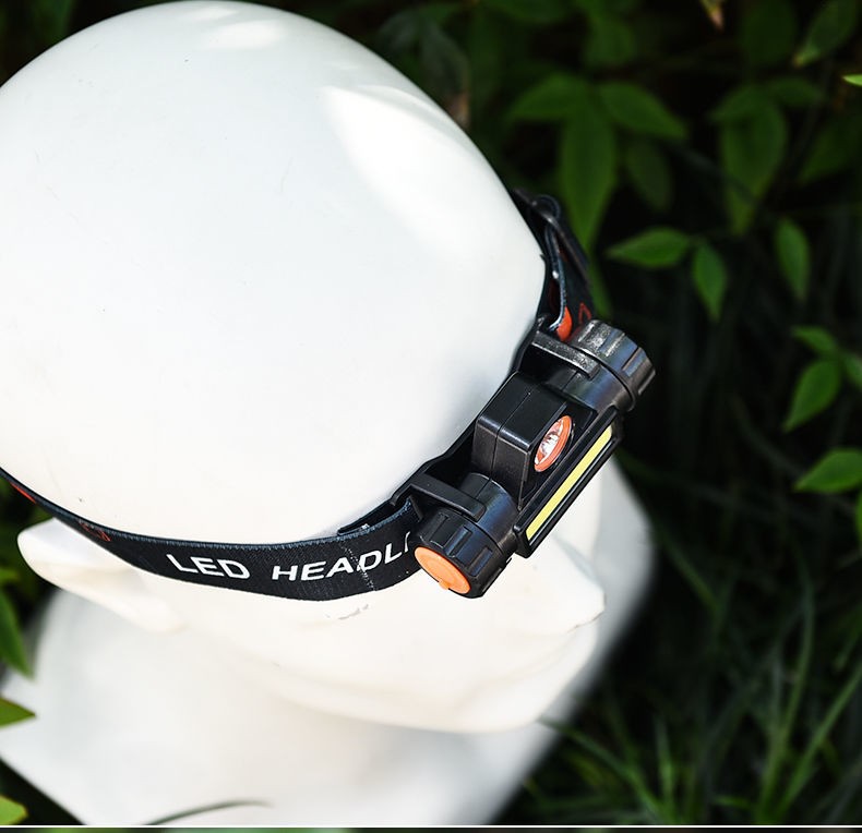安全帽头灯强光可充电led 超亮长续航头戴式矿灯户外 防水巡逻头顶