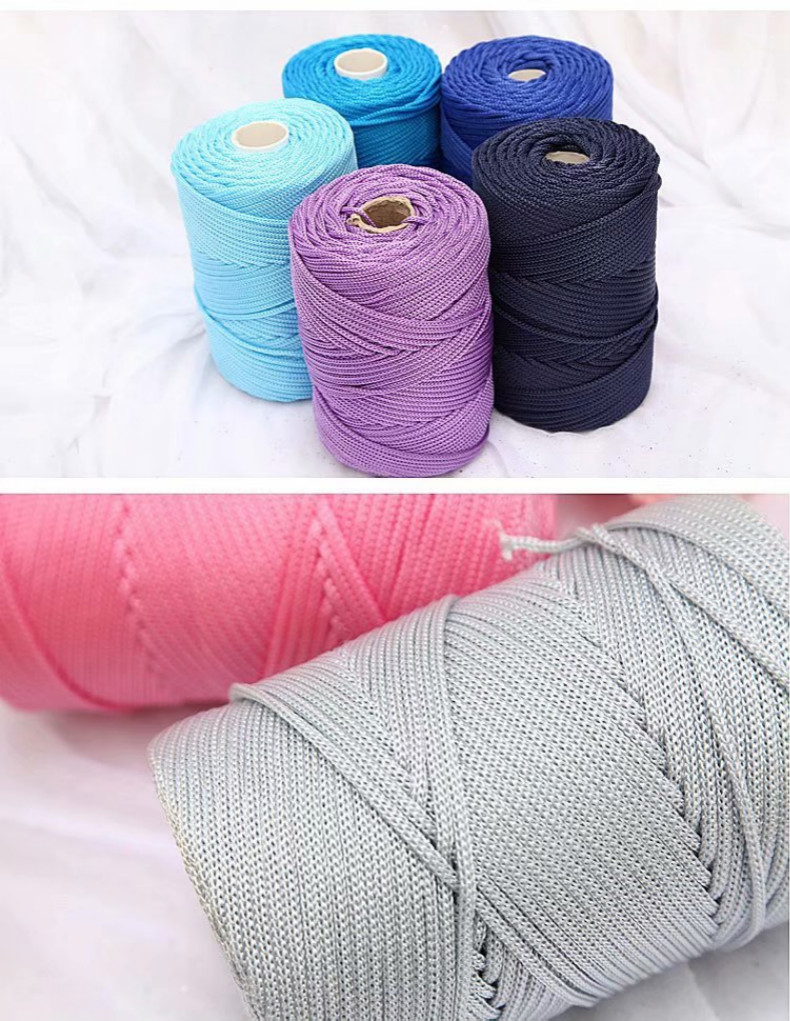 大轴卷轻体粗冰丝线手工编织太阳帽空心线夏季坐垫diy丝线 21 黑色 一