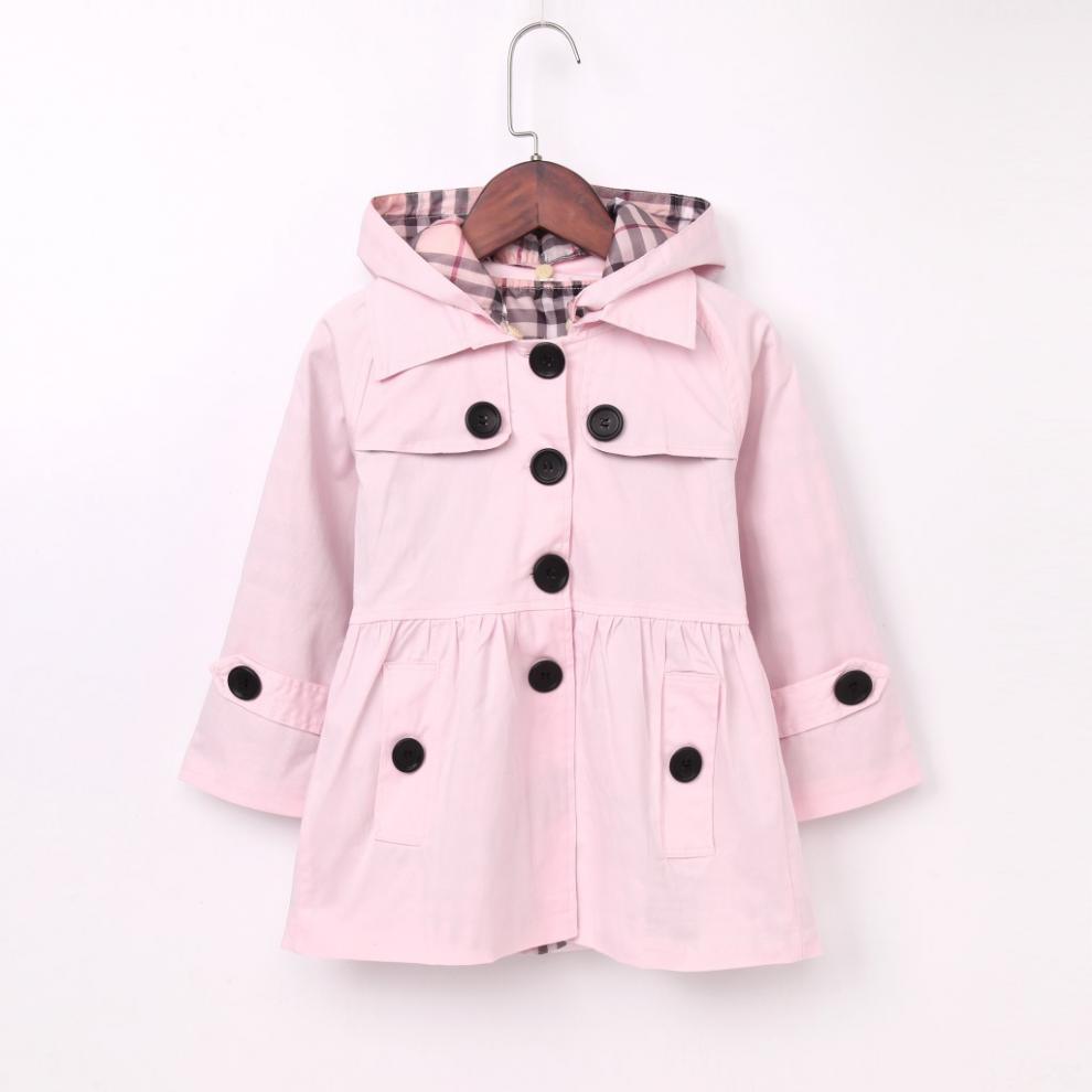 2021新款春季英伦风衣 中小儿童女童风衣冬款童装 深绿色 100cm