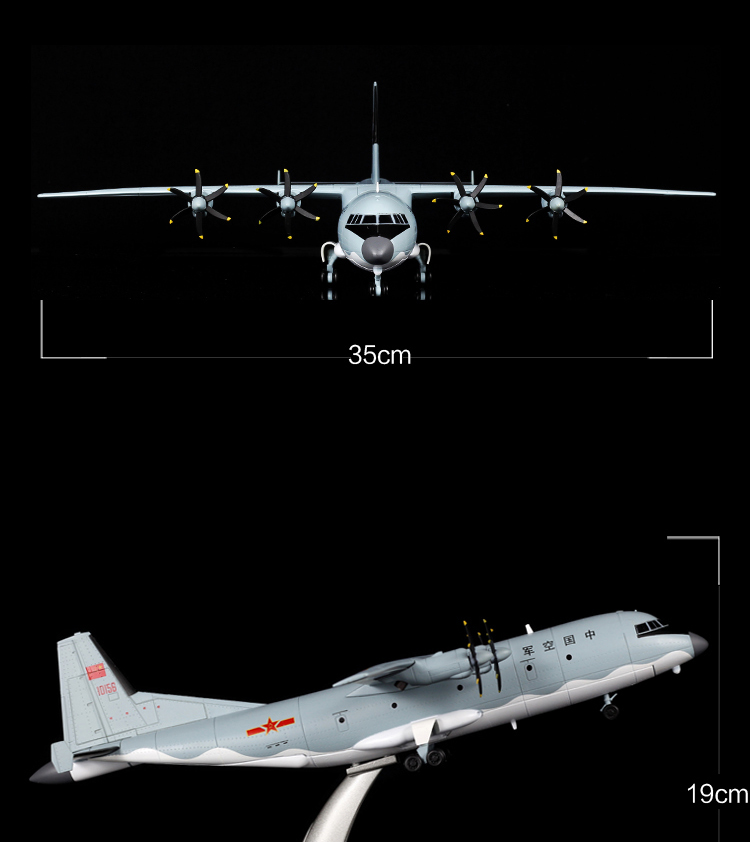 1:100运9运输机模型合金静态y-9运九飞机模型军事礼品摆件 事礼品摆件
