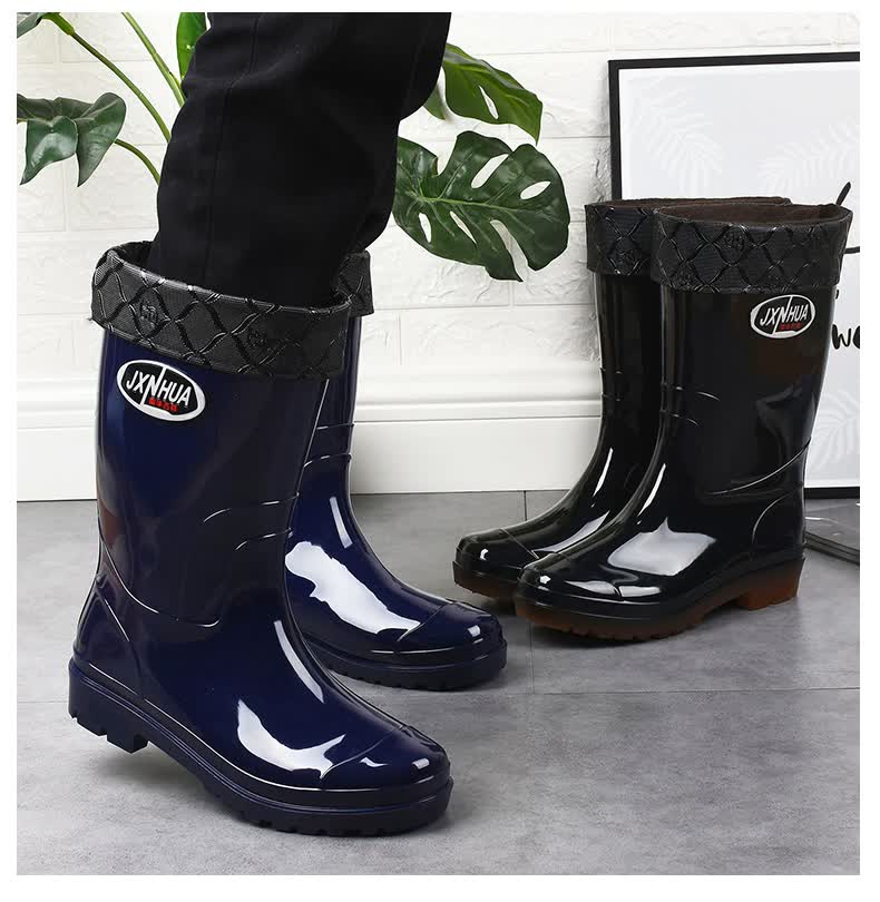 中筒雨鞋女水鞋短筒男士雨靴防水牛筋底胶鞋套鞋厨房防滑塑胶水靴523