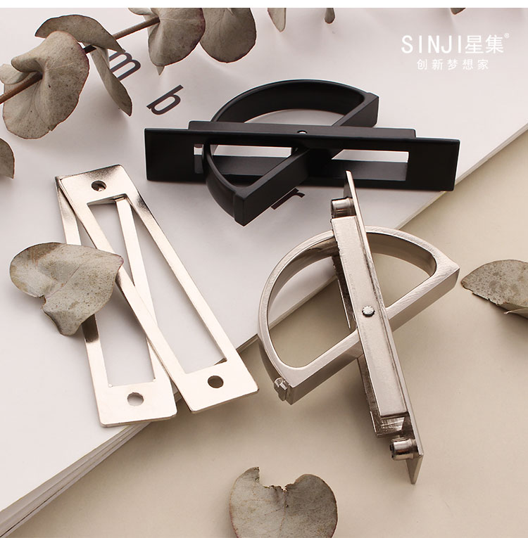 定制适用榻榻米拉手日式地台隐形暗拉扣开槽嵌入式平面扣手旋转内嵌式