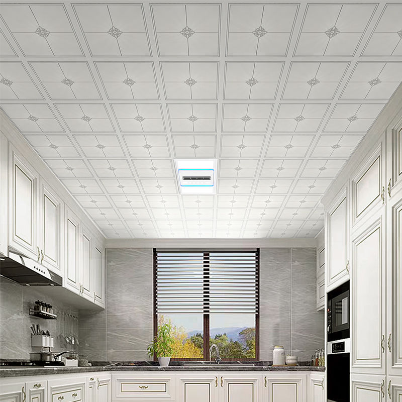集成吊顶铝扣板客厅二级吊顶厨房卫生间餐厅卧室房间天花板材料 纯白
