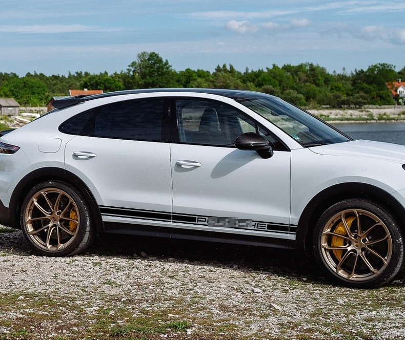 适用于车身贴纸保时捷卡宴拉花车贴cayenne gts侧裙装饰贴画macan 高