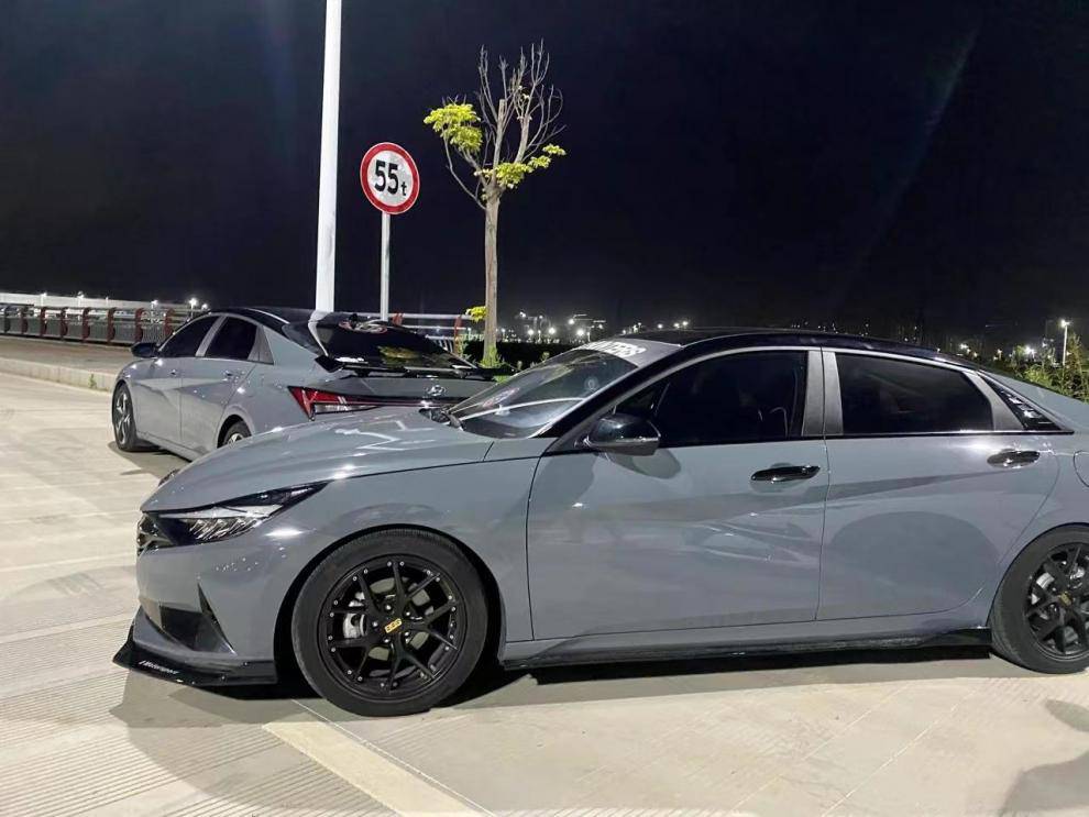 适用于21款现代七代伊兰特前铲北京一体式后扰流改装包围后唇前唇侧裙