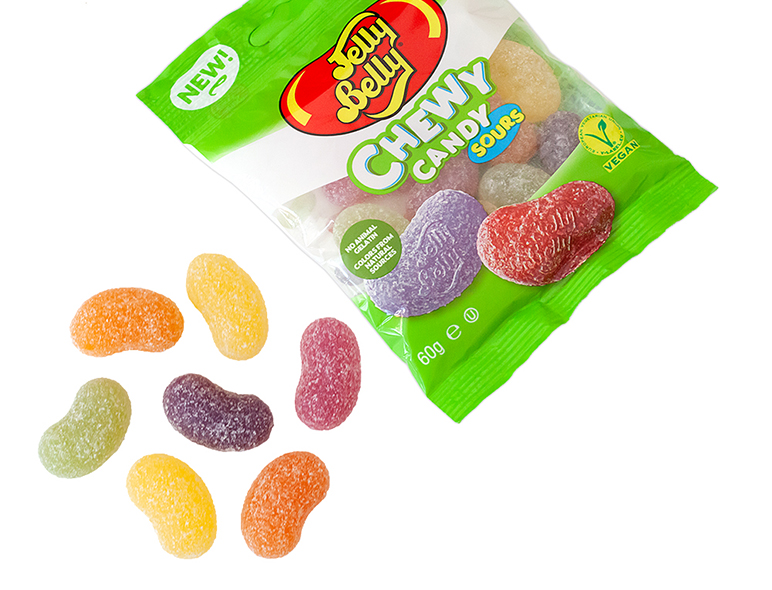 jellybelly吉力贝酸味软糖葡萄味柠檬橙子味缤纷果味新年便携糖果每种