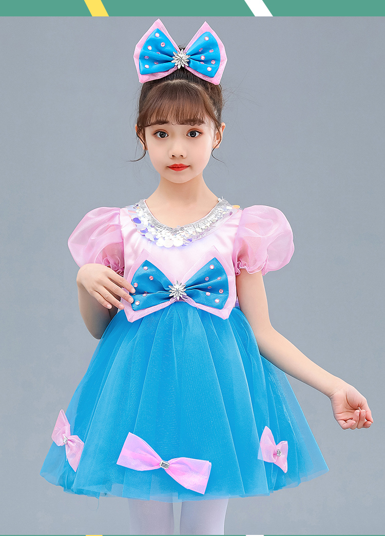 凯飞扬小孩的鞋子六一儿童演出服女童蓬蓬纱裙幼儿园舞蹈服可爱公主裙