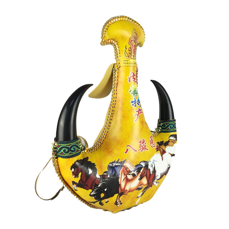 蒙古皮壶酒马奶酒500ml瓶多规格内蒙古正宗奶酒草原特产皮囊皮壶1瓶1