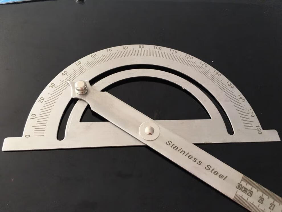 华腾工具180度角度尺测量角度量角器木工分度规碳钢角度规尺0100mm
