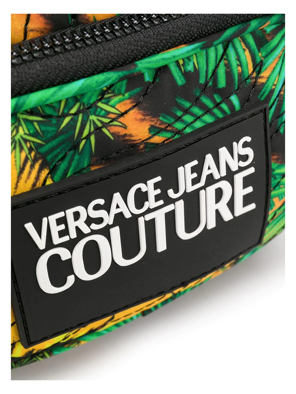 versace jeans couture 范思哲 女士织物森林印花相机包斜挎单肩包 绿