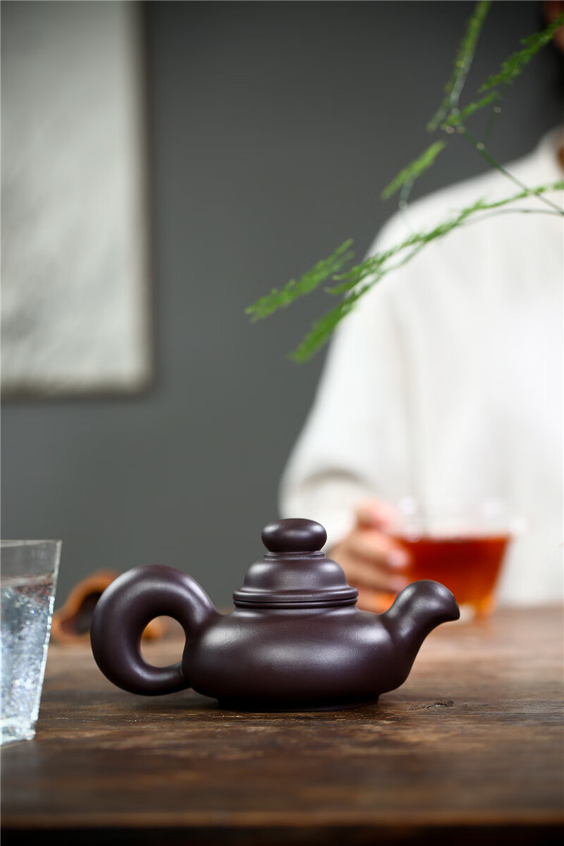 善财新品宜兴老紫泥茶壶纯手工名家吴文彩大容量松鼠紫砂壶茶具紫泥