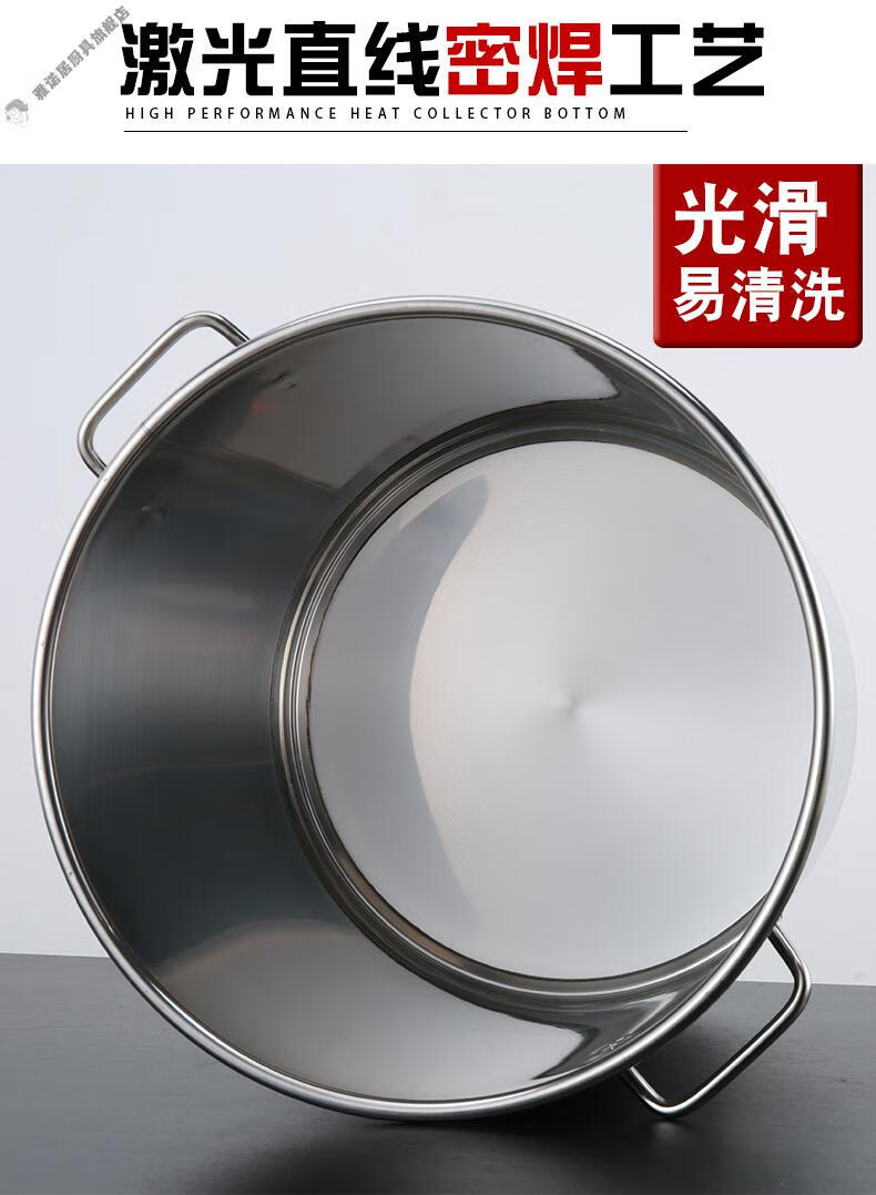 不锈钢桶304加厚带盖不锈钢桶圆桶带盖商用汤桶卤桶油桶炖锅大容量