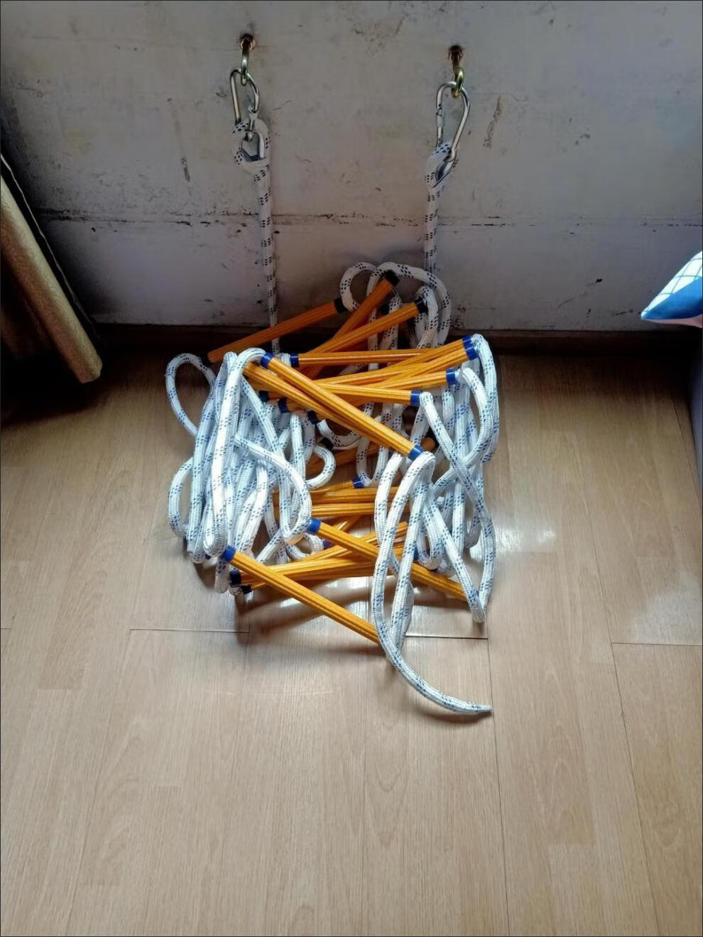 软梯绳梯消防逃生家用户外高空作业电力工程攀爬救援梯树脂绝缘梯