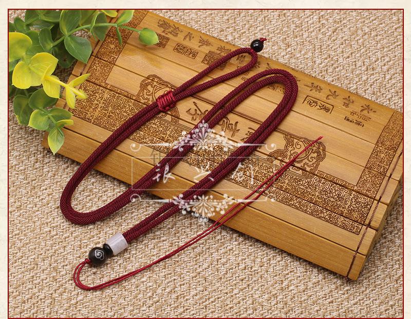 佛牌挂链玉牌颈绳男文玩线绳手把件穿玉坠吊玉的绳子脖子玉牌玉坠的